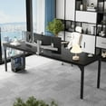 thumbnail image 7 of Homieasy 78.7" 2 Person Desk with Power Outlet and USB Ports, Long Double Table Home Office Computer Desk, Modern Study Writing Desk Workstation, Sturdy Metal Frame, for Home & Office, Black, 7 of 7