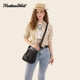 thumbnail image 6 of Montana West Women Crossbody Purse with Multi Pocket, Ultra Soft Washed Leather Travel Bag, Black, 6 of 6