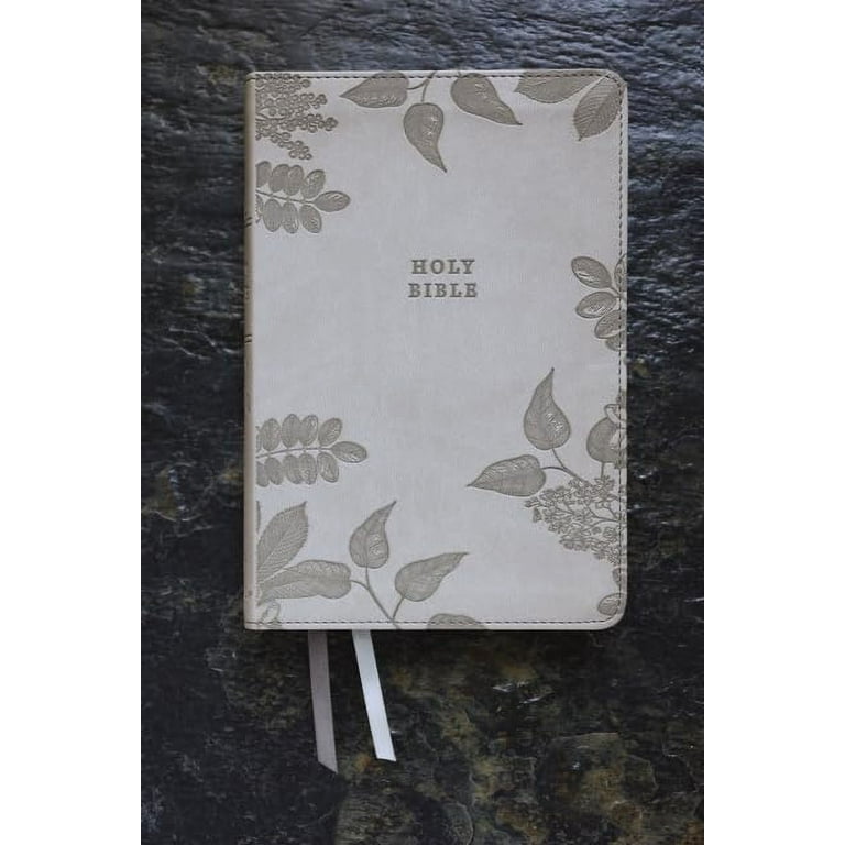 Niv, Compact Center-Column Reference Bible, Leathersoft, Stone