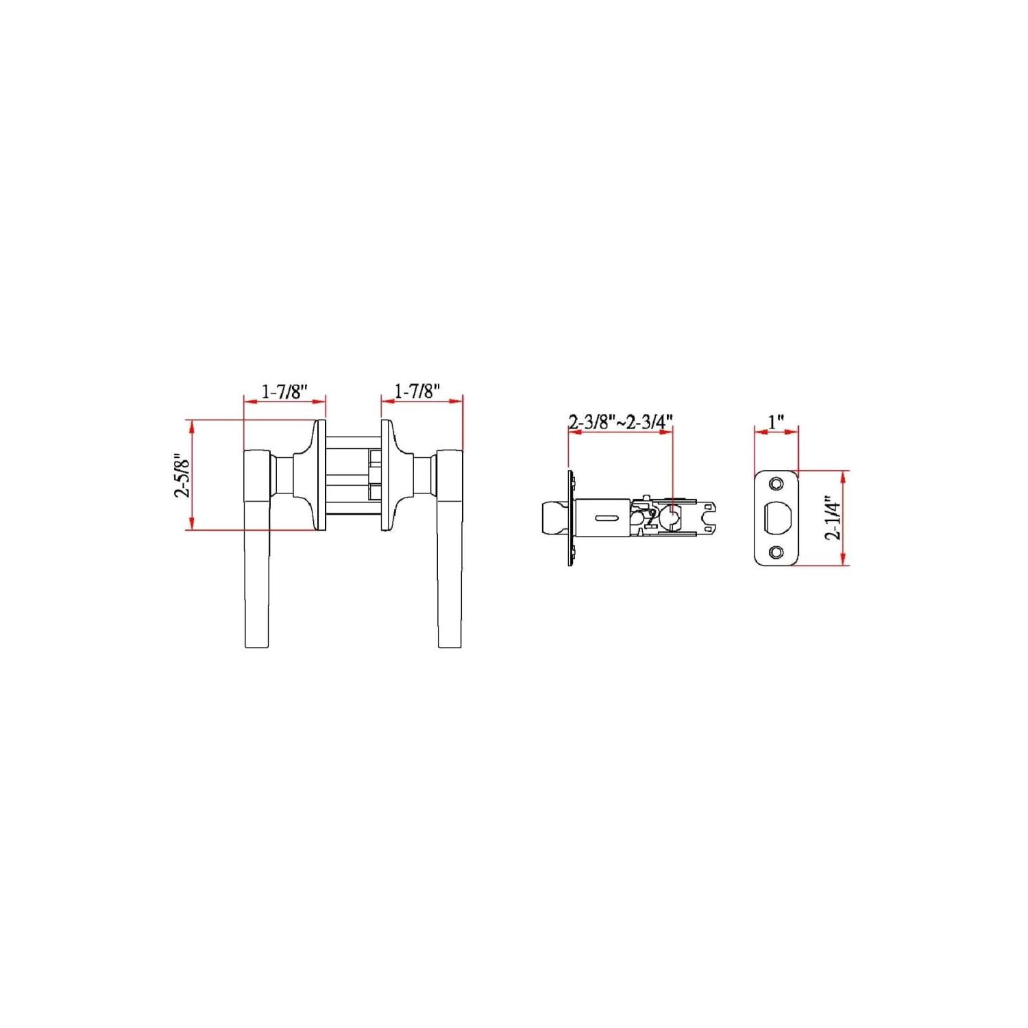 Design House Scroll Passage 2-Way Latch Interior Hall and Closet Door Lever, Satin Nickel