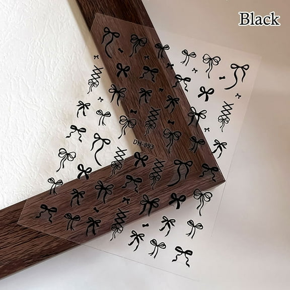 1 Sheet Bowknot&Ribbon Nail Stickers Kawaii Bow Tie Self-Adhesive Nail Art Decals DIY Manicure Decor Bowknots Sticker