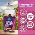 thumbnail image 5 of Fiber Gummies – Sugar Free Prebiotic Plant-Based Fiber 4g per Serving Supplement - Improved Soluble Formula Supports Digestive Health & Regularity - Non-GMO, Natural Berry Flavor Chewable, 60 Gummies, 5 of 10