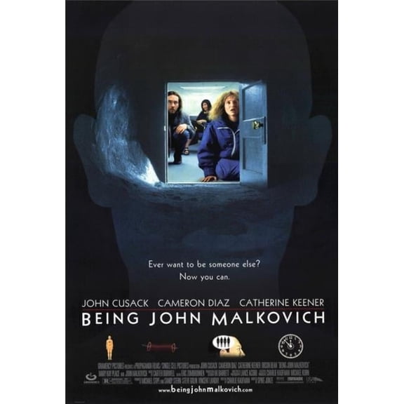 Pop Culture Graphics MOVCF9301 Being John Malkovich Movie Poster Print, 27 x 40