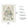 thumbnail image 2 of Map of the Eastern Hemisphere - Vintage Colored Cartographic Map by William M. Bradley c.1887 - Fine Art Matte Paper Print (Unframed) 20x26in, 2 of 4