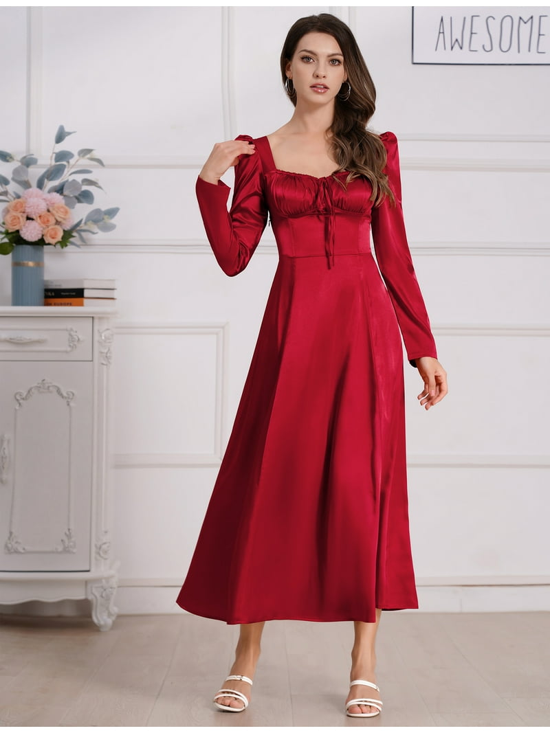 chinese dress ladies Long Sleeve Corset Cutout Floral Evening Dress DH80214 main image 1