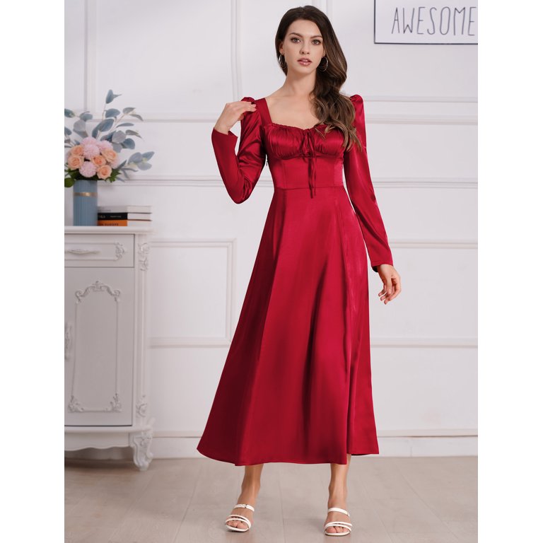【INCHANT ME】Velour Bustier Long one Piece Wrinkle Bustier Layered Long One Piece (2C) - INCHANT ME