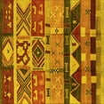 thumbnail image 1 of Ahgly Company Machine Washable Indoor Square Solid Yellow Modern Area Rugs, 7' Square, 1 of 4