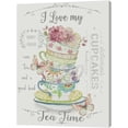 thumbnail image 4 of Retro Tea Time Decor Wall Art Cupcakes Afternoon Tea Flower Butterfly Wall Decor Tea Time Cupcakes Pictures Canvas Painting Framed Artwork for Cafe Bar Kitchen Living Room 12"x16", 4 of 6