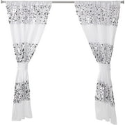 Zahari Home Sinatra Window Curtain Stylish Bathroom Window Curtain,36" x 54" Each, Set of 2, White