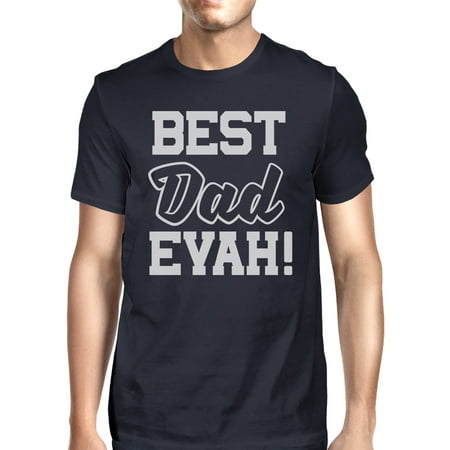 Best Dad Evah Men's Navy Short Sleeve Shirt Humorous Gifts For