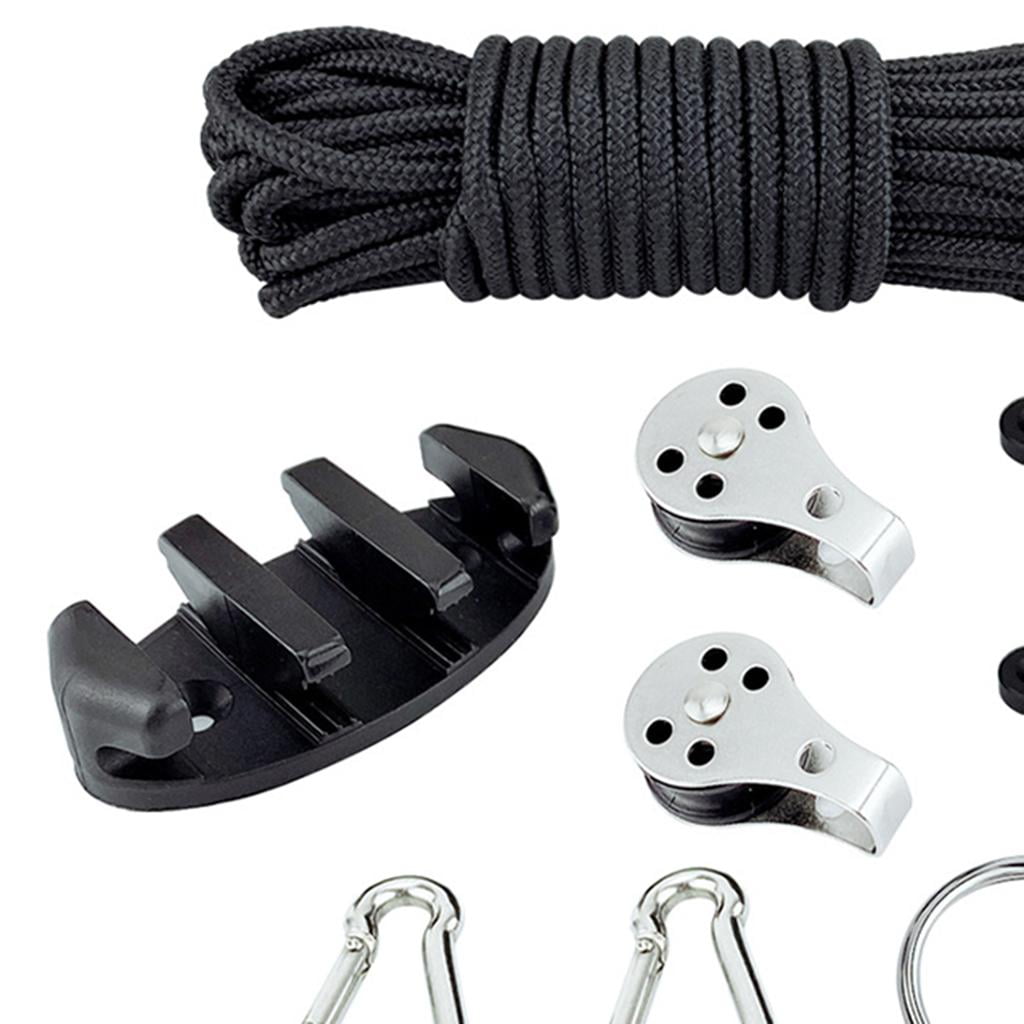 Details about   2Set Kayak Canoe Anchor Trolley Kit Rope Cleat Pully Block Durable Anti-Rust 