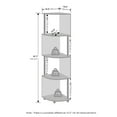 thumbnail image 3 of Furinno Basic 4-Tier Zigzag Corner Multipurpose Standing Shelf, White/White, 3 of 4