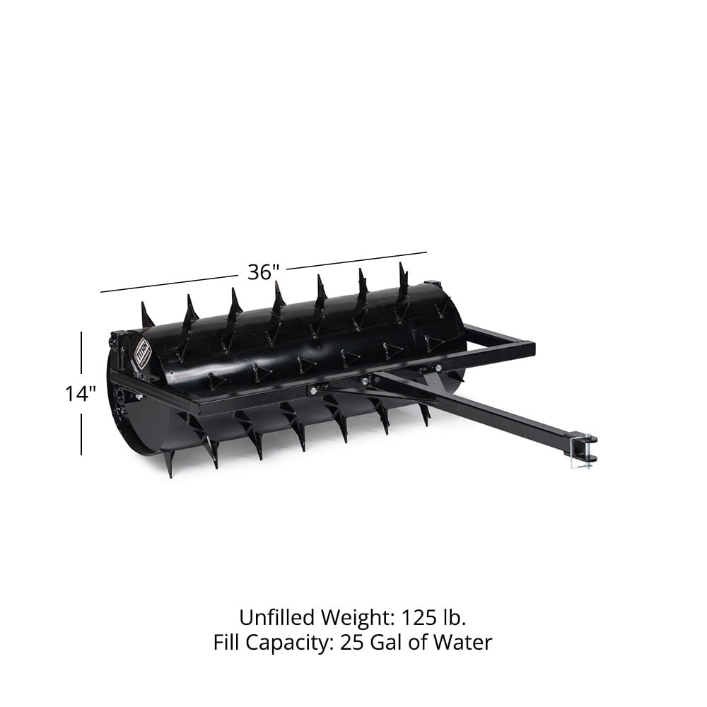 Titan Attachments Drum Spike Aerator Tractor Attachment, 3 FT, 3" Long Spikes