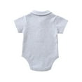 thumbnail image 2 of WIBACKER Baby Boy Girl Short Sleeve Polo Bodysuit 100% Cotton Onesie Summer Romper 3-6 Months Infant, 2 of 6