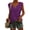Purple, variant on TARAINYA Women Cap Sleeve V Neck T-Shirt Loose Fit Casual Summer Tank Top