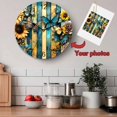thumbnail image 5 of Wall Clock 10 Inch Vintage Round Silent Decorative Wall Clocks Battery Operated for Living Room Bedroom Kitchen Classroom Decor, Butterfly Sunflower Rose Striped Yellow Blue,Small, 5 of 7