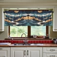 thumbnail image 3 of Yayeee Kitchen Curtains Tier Set of 2 Light Filtering 57"x36" Over Sink Window Panels, Green Mountains, 3 of 7