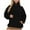 Black, variant on Joau Women's Fleece Jacket Oversized Full-Zip Up Lightweight Winter Teddy Coats Soft Warm Thickened Insulated Fuzzy Jackets Outerwear with Pockets