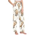thumbnail image 2 of Dailycode Women's Pajama Pants Wide Leg Lounge Pj Bottoms With Pockets Cute Capybara and Dots, 2 of 7