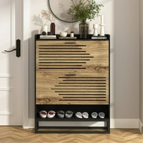 Topcobe Shoe Organizer for Living Room, Shoe Storage Furniture, Shoe Rack for Front Door Entrance Hallway, Living Room, Black