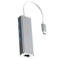 thumbnail image 1 of DEEPCRAFF Aluminium Alloy USB Network Converter Type C Grey Simple Design for Home Office, 1 of 8