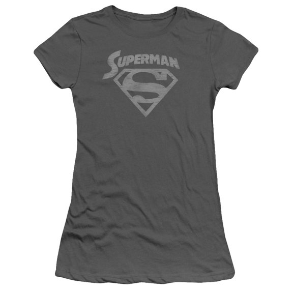 Superman Super Arch Junior Women's T-Shirt Sheer Charcoal