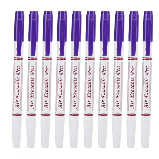 HLONK 10pcs Double Head Water Erasable Pen Fabric Marker Tailoring Tool Accessories for Sewing Creating Washable Art and Lettering Temporary Marking
