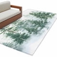 thumbnail image 2 of Forest Green Area Rug 4x6 FT, Non Slip Kids Room Carpet, Spring Summer Watercolor Pine Tree Washable Soft Floor Carpet Non-Shedding Throw Rug for Dorm Kitchen Study Room Home Office Bedside, 2 of 9
