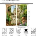thumbnail image 2 of Italian Blackout Curtains,Flowers Stone Arch Mediterranean Town View Window Treatment for Living Room Bedroom,Home Decor Curtain Drapes Set 2 Panels,84x84 Inches, Style-1, 2 of 5