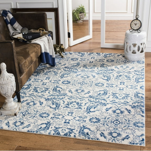 SAFAVIEH Evoke Ksenija Floral Area Rug, Ivory/Blue, 11' x 15'