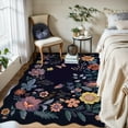 thumbnail image 4 of Moynesa 4'x6' Floral Living Room Rugs, Area Rugs 4x6ft Rug for Bedroom Ultra-Thin Soft Rug, Non-Slip Washable Rugs Stain Resistant Boho Rug Low-Pile Throw Rug for ‎Dining Room Office,Purple, 4 of 8