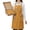 Orange, variant on Linen Embroidered Apron for Women with Pockets, Cute Kitchen Apron for Cooking and Baking Gifts
