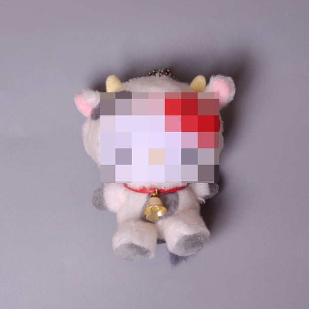 Sanrio Kawali Kuromi Hello Kitty My Melody Cinnamoroll almohada de peluche, muñeco de peluche de vaca, regalo para niños