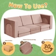 thumbnail image 4 of 13 Pcs Toddler Sofa for Kids, Linor Modular Kids Couch for Playroom, Kids Play Couch for toddlers 1-3, Kids Sofa Couch, Kids Modular Play Couch, Light Pink, 4 of 8