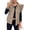 Khaki, variant on Women Plaid Sleeveless Vest Lightweight Cotton Padded Vest Autumn Winter Jacket