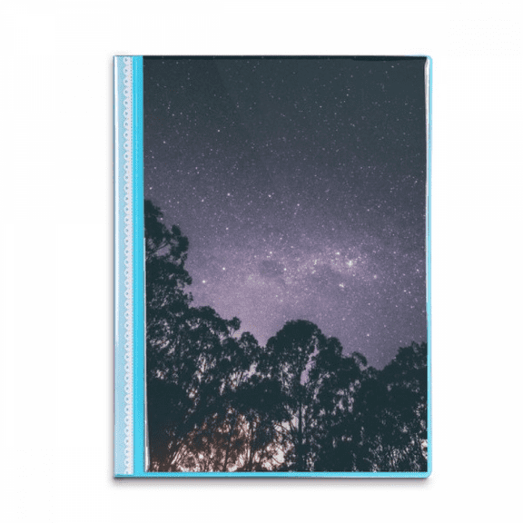 Trees Stars Milky Way Night Sky Book Sheet Protectors Portfolio Binder Folder