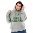 thumbnail image 4 of Saint Patricks Lucky Charm Shamrock Hoodie Sweatshirt Women Men Brisco Brands S, 4 of 6