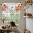 thumbnail image 6 of Thanksgiving Pumpkin Wood Grain Valances for Windows Fall Thanksgiving Orange Pumpkin Wood Grain Rod Pocket Short Window Valance Curtains Home Decor Window Treatment for Kitchen Living Room 54x18in, 6 of 6