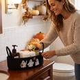 thumbnail image 4 of BSJJY Halloween Cotton Rope Storage Basket, Black Woven Organizer Ghost Pumpkin Embroidery with Handles, 12.99x5.91x3.94 Inch, 4 of 6