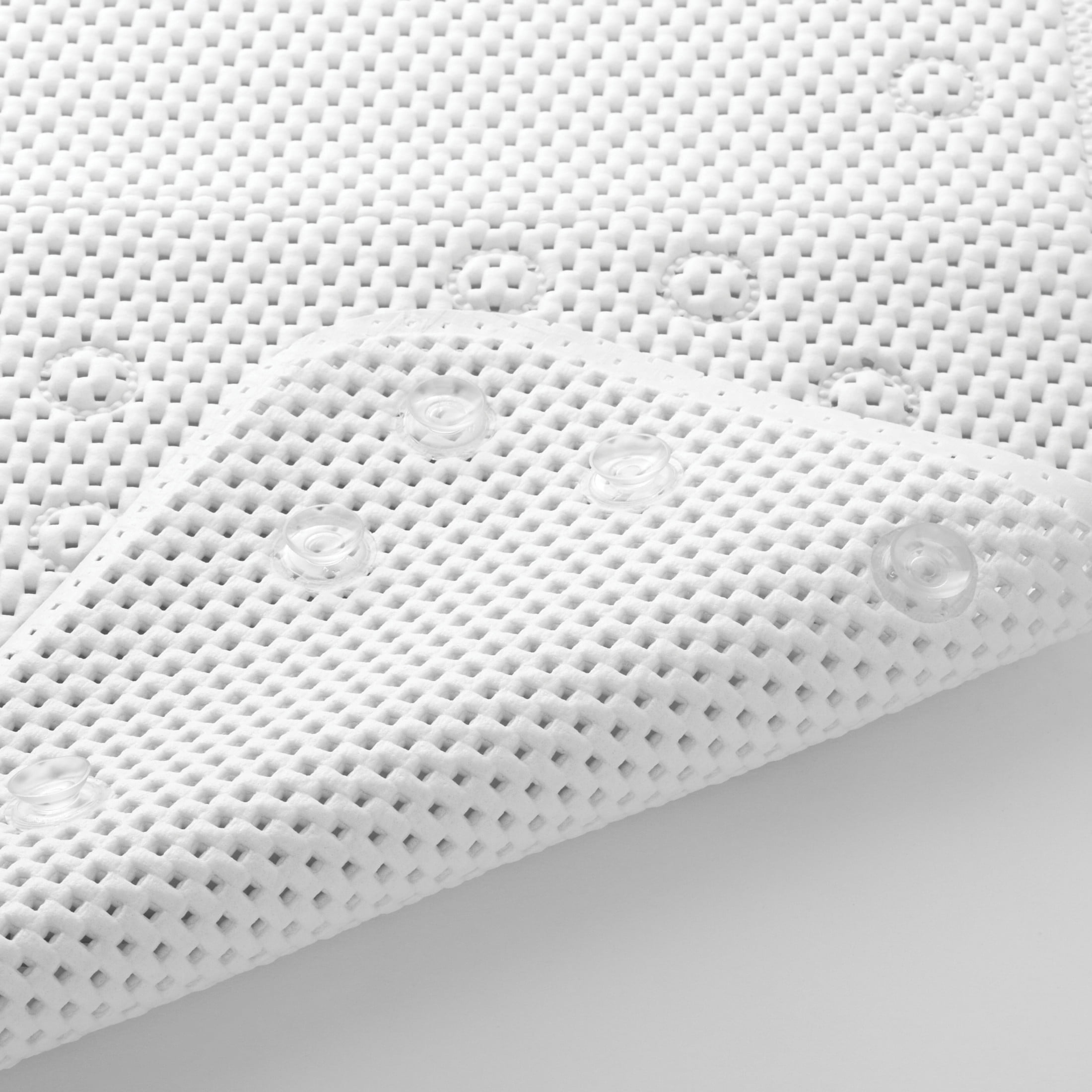 Mainstays 17" x 36" Cushioned Foam Bathtub Mat with Suction Cups, White