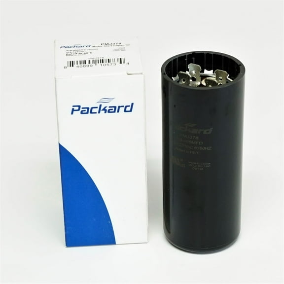 Packard PMJ378 Motor Start Capacitor. 378-455 MFD UF / 110-125 VAC