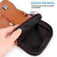 thumbnail image 6 of Gustave Cell Phone Holster Vertical Belt Clip Pouch Wallet Case Leather Holder Waist Bag with Shoulder Strap for iPhone 11 12 13 Pro Max, XS Max, Galaxy Models, 6 of 10