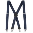 thumbnail image 1 of Buyless Fashion Textured Suspenders for Men - 48" Adjustable Straps 1 1/4" - X Back with Metal Clips, 1 of 7