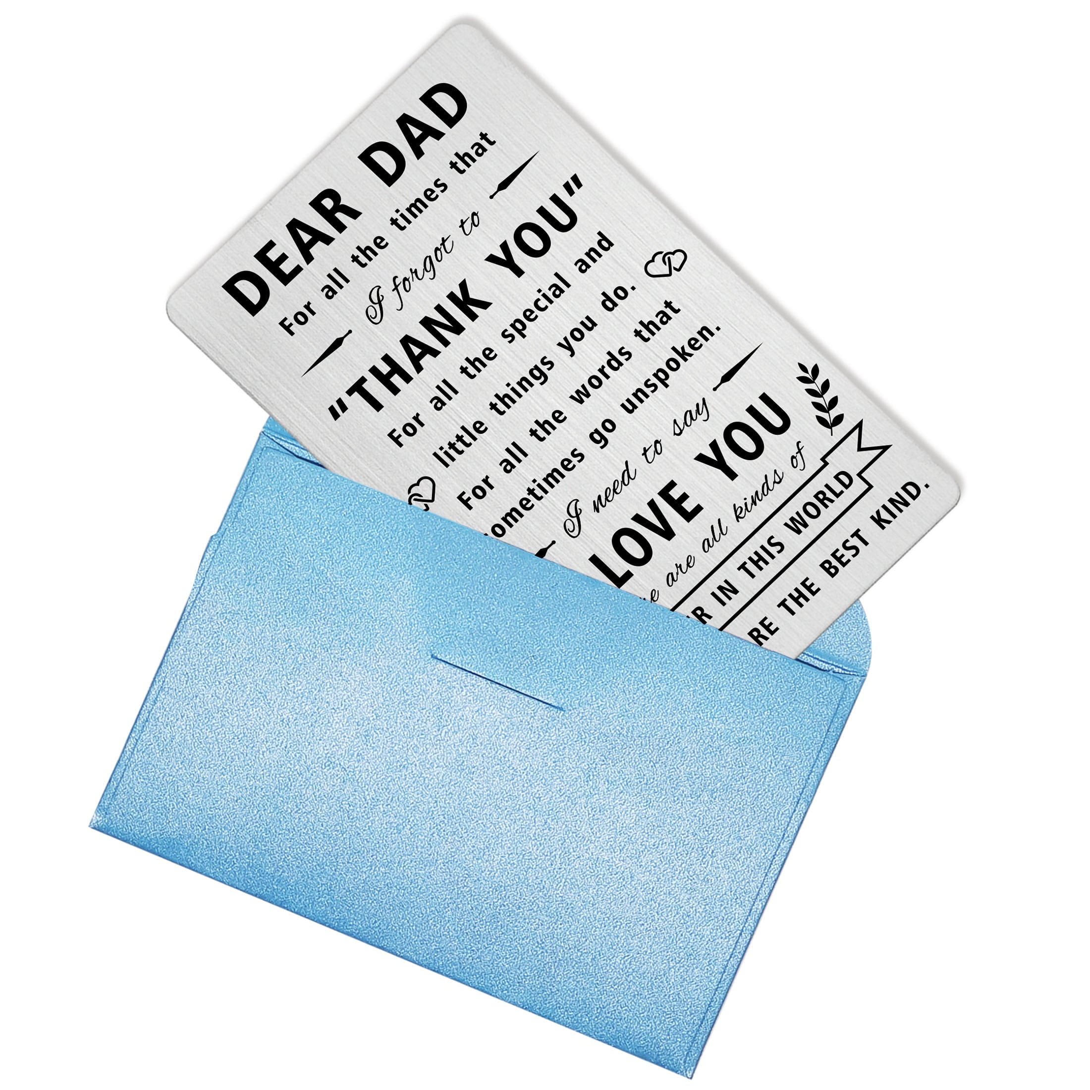 FALOGIJE Engraved Wallet Card for Dad, I Love You Dad, Birthday \u0026 Fathers  Day Gift from Daughter Son - Walmart.com, image size:2200x2200