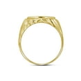 thumbnail image 2 of 10kt Yellow Gold Mens Round Diamond Cluster Eagle Bird Ring 1/10 Cttw, 2 of 2