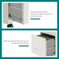 thumbnail image 6 of Space Solutions 18" Deep 2 Drawer Letter Width Mobile Vertical File Cabinet with Accessory Drawer, White/Teal, 6 of 16