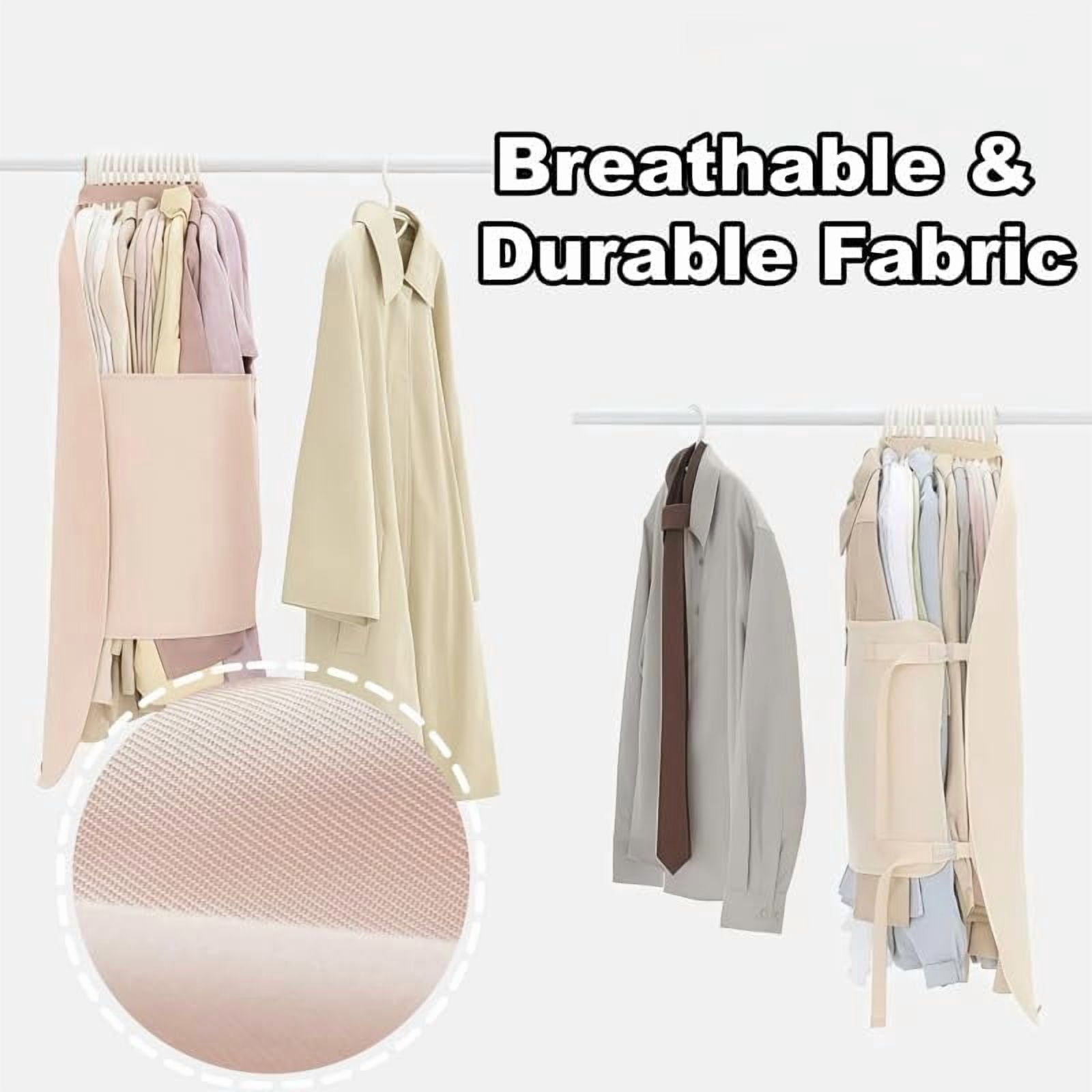 Space Saving Hanging Compression Garment Bag with Zipper for Closet Storage,  Organizer Otherwise Space-saving Compression Garment Bag/Space Saving Hanging Garment Bag（2pcs-pink）
