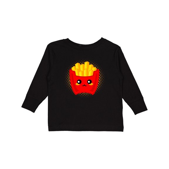 Inktastic French Fries Funny Food Boys or Girls Long Sleeve Toddler T-Shirt