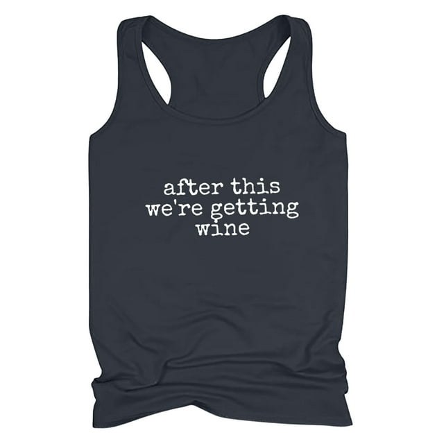 Ahorros en Honeeladyy. Después de esto, nos llevamos camisetas sin mangas para mujer. Camisetas casuales de verano sin mangas con estampado de letras divertidas para beber.