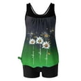 thumbnail image 5 of Gamivast Two Piece Swimsuit for Women Tankini Flowy Floral Graphic Tummy Control Flowy Swimwear Comfy Bathing Suits Swim Tank Top with Athletic Shorts, 5 of 6